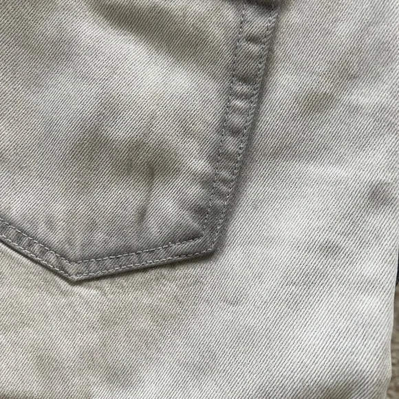 Vervet Ripped Distressed Light Grey Washed Crop Cut Off Baggy Jeans 30 - Picture 11 of 14